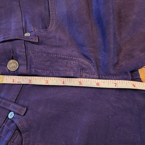7 For All Mankind Purple Midrise Skinny Jean Size 25 Good Preowned condition - Picture 6 of 12